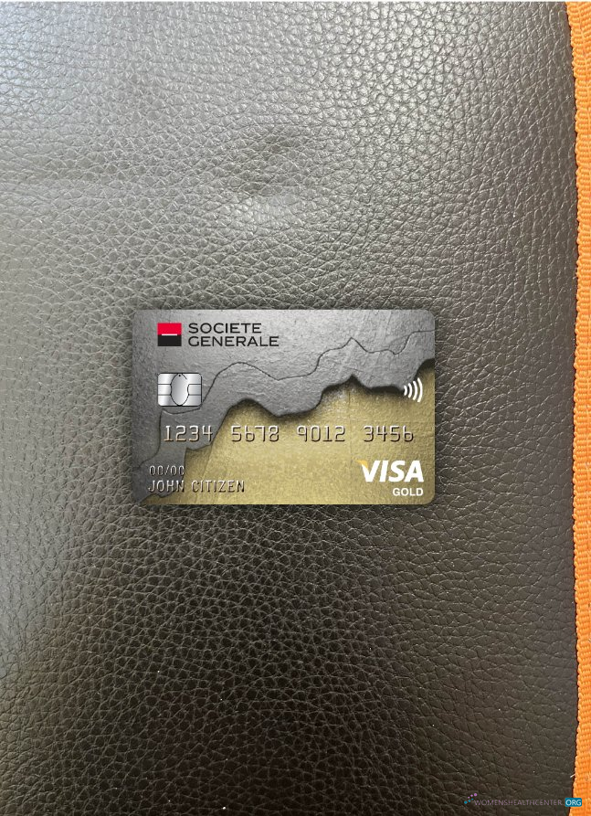 Download France Société générale bank visa gold card photolook front Photoshop template